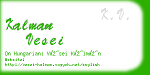 kalman vesei business card